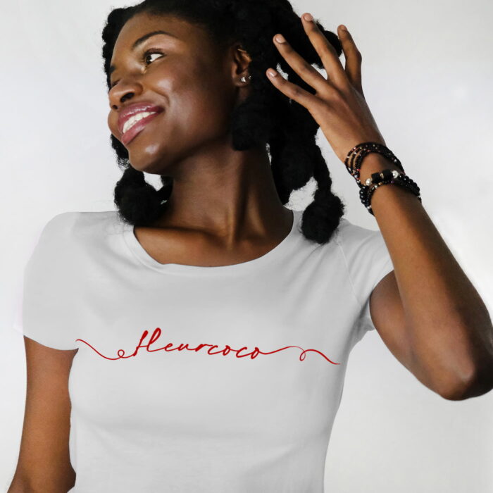 Tee-Shirt pour femme - fleurcoco rouge